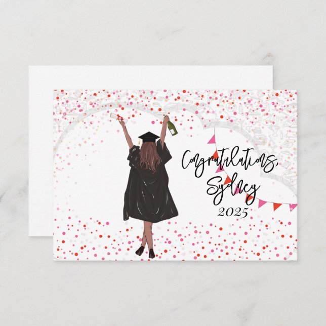 Girl Graduation Congratulations (Front/Back)