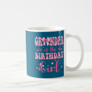 Girl Grandpa Birthday Matching Pink Coquette Coffee Mug