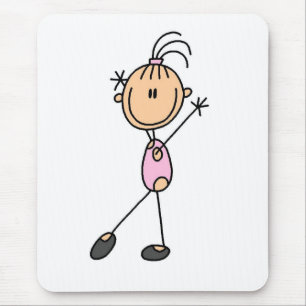 Girl Gymnast in Pink Mouse Pad