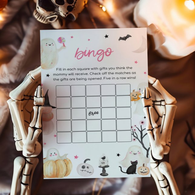 Girl Halloween Little Boo Baby Shower Bingo Game (A Little Boo Baby Shower Bingo Game)