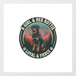 Girl Her Rottie Loyal Fierce Rottweiler Dog Mounta