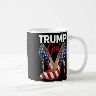 Girl High Heel Stilettos American Flag Trump 2024 Coffee Mug