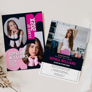 Girl High School Graduation Invitation