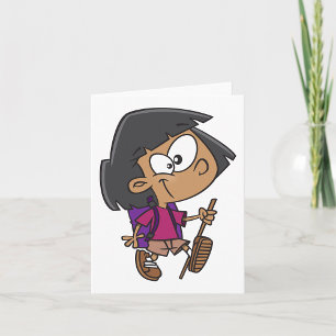 Girl Hiking Card
