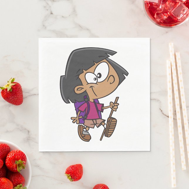 Girl Hiking Napkin (Creator Uploaded)
