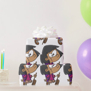 Girl Hiking Wrapping Paper