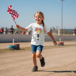 Girl Holding A Chequered Flag T-Shirt