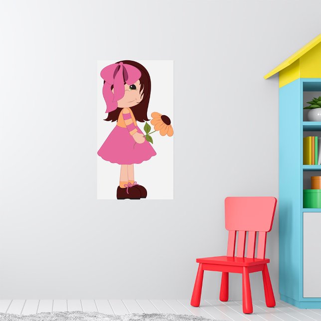 Girl Holding A Flower Poster (Creator Uploaded)