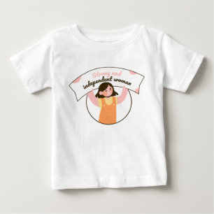 Girl Holding Up a Sign Orange Baby T-Shirt
