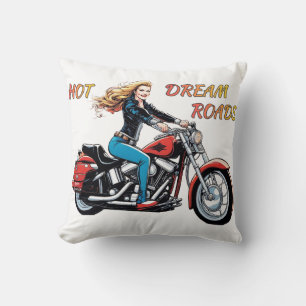 Girl Hot Dream Roads Cushion