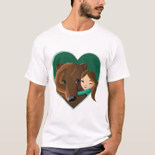 Girl Hugging Bear T-Shirt