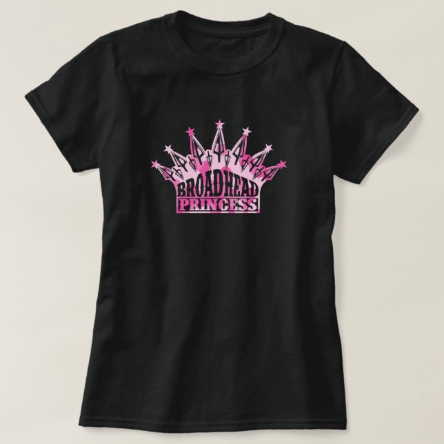 Girl Hunting T shirt Broadhead Princess Camo (Design Front)