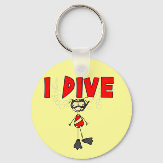Girl I Dive T-shirts and Gifts Key Ring
