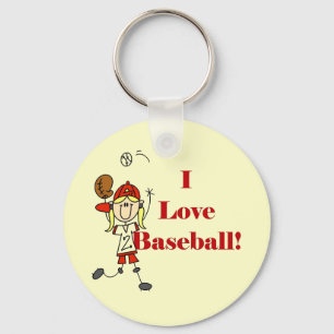 Girl I Love Baseball Tshirts and Gifts Key Ring
