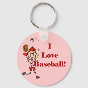 Girl I Love Baseball Tshirts and Gifts Key Ring