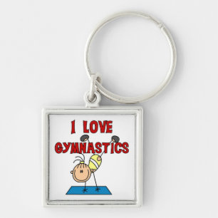 Girl I Love Gymnastics Key Ring