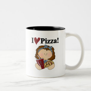 Girl I Love Pizza Tshirts and Gifts Two-Tone Coffee Mug