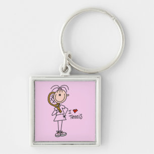 Girl I Love Tennis Tshirts and Gifts Key Ring
