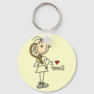Girl I Love Tennis Tshirts and Gifts Key Ring