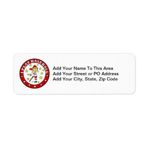 Girl I Play Baseball T shirts and Gifts Return Address Label