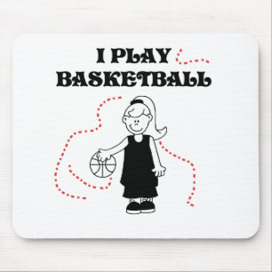 Girl I Play Basketball Mouse Pad