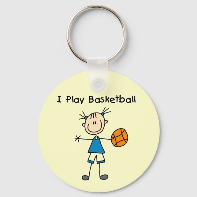 Girl I Play Basketball Tshirts and Gifts Key Ring (Front)