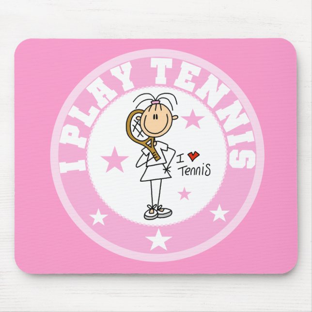 Girl I Play Tennis Mousepad (Front)