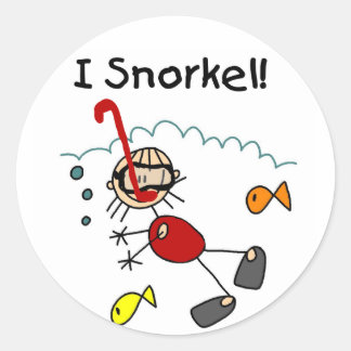 Girl I Snorkel T-shirts and Gifts Classic Round Sticker