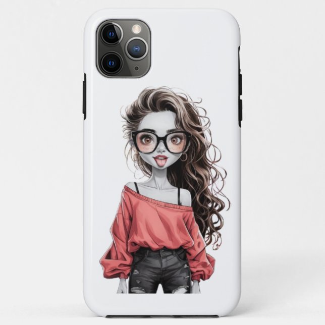 Girl image with pink iPhone Case-Mate iPhone Case (Back)