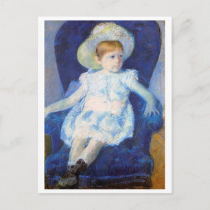 Girl in a Blue Chair, Mary Cassatt Postcard