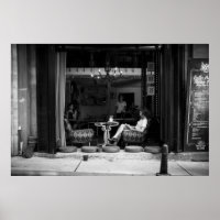 Girl in a Cafe and Coffee TIme - Street Photo