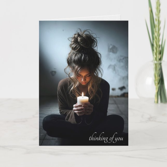 Girl in a Dark Room Card (Front)