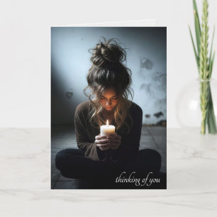 Girl in a Dark Room Card