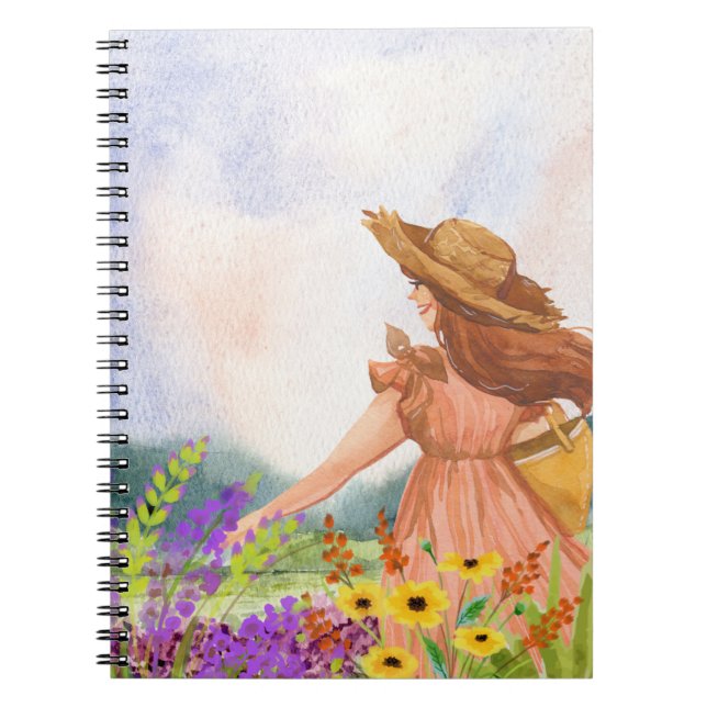 Girl in a flower camp notebook (Front)