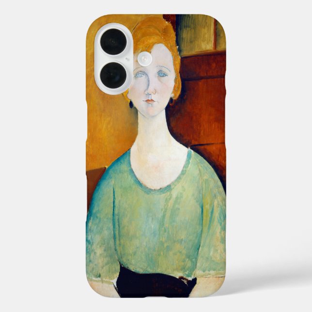 Girl in a Green Blouse, Modigliani Case-Mate iPhone Case (Back)