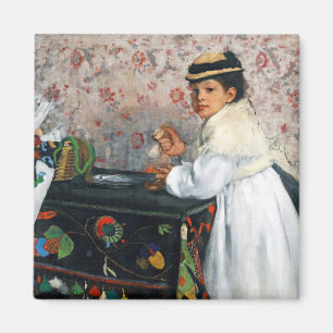 Girl in a Hat, Edgar Degas Magnet