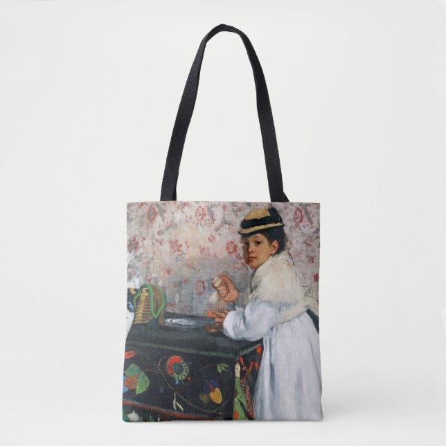 Girl in a Hat, Edgar Degas Tote Bag (Front)
