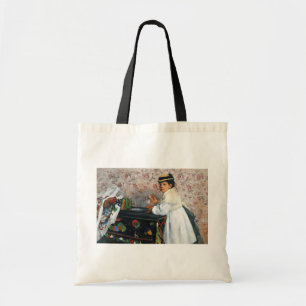 Girl in a Hat, Edgar Degas Tote Bag