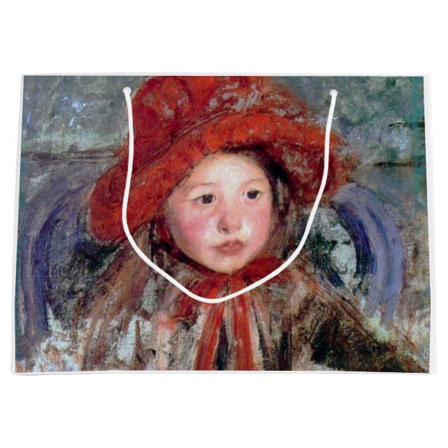 Girl in a Large Red Hat, Mary Cassatt Gift Bag (Front)