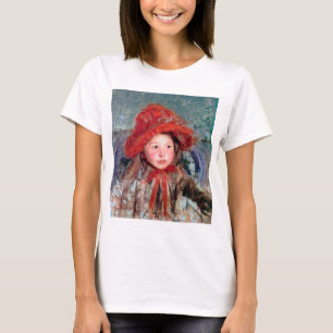 Girl in a Large Red Hat, Mary Cassatt T-Shirt