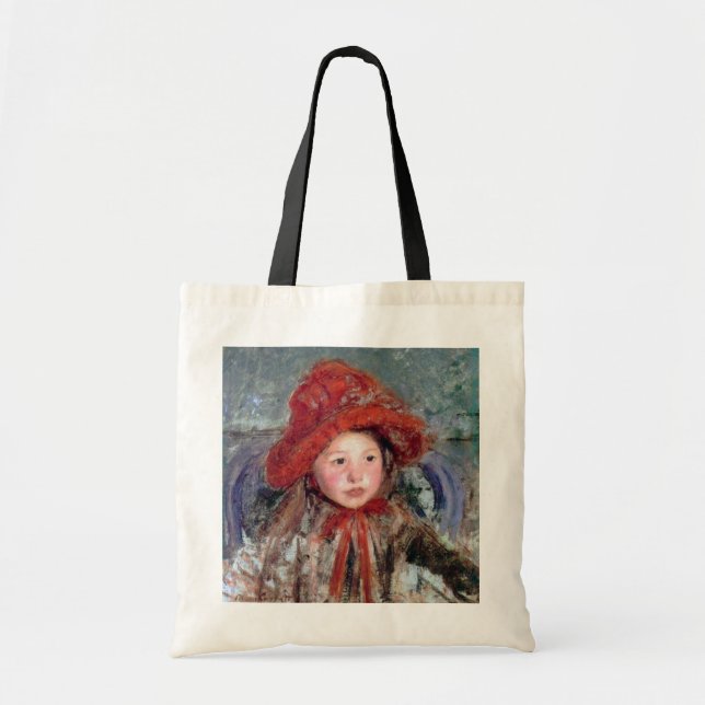 Girl in a Large Red Hat, Mary Cassatt Tote Bag (Front)