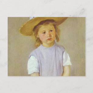 Girl in A Straw Hat, Mary Cassatt Postcard