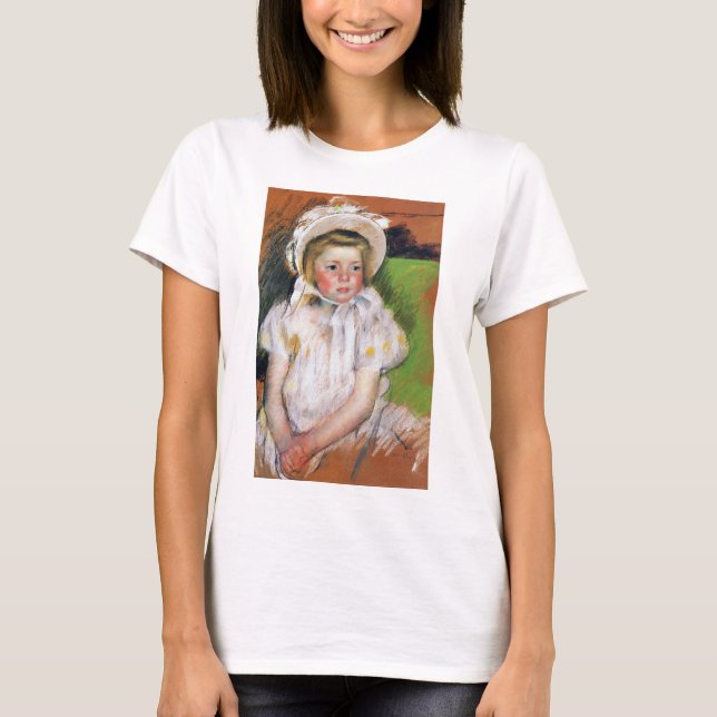 Girl in a White Bonnet, Mary Cassatt T-Shirt (Front)