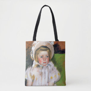 Girl in a White Bonnet, Mary Cassatt Tote Bag