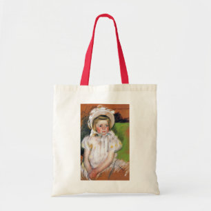 Girl in a White Bonnet, Mary Cassatt Tote Bag