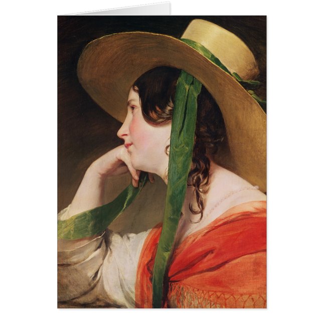 Girl in a Yellow Straw Hat, (Front)