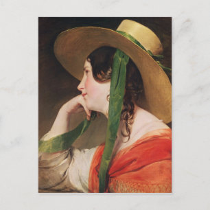 Girl in a Yellow Straw Hat, Postcard