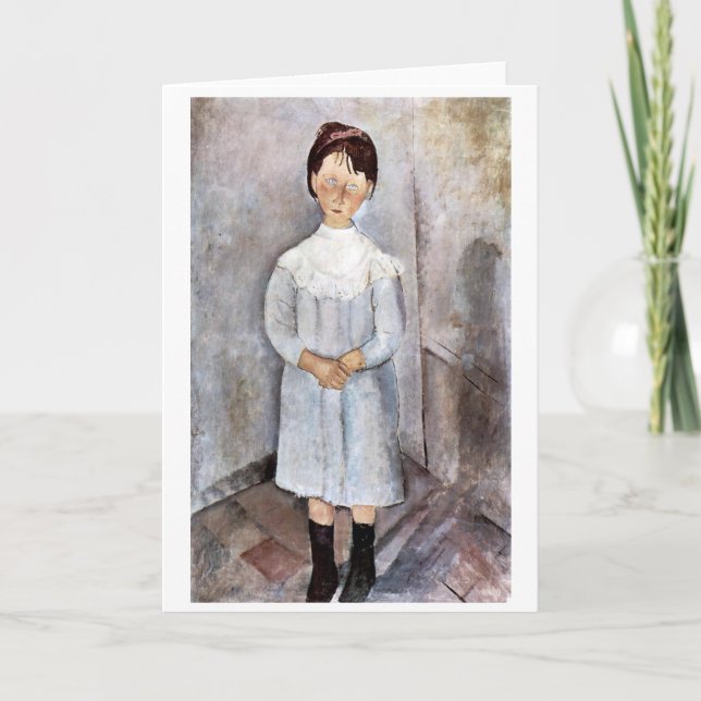 Girl in Blue, Modigliani Card (Front)