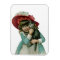 Girl in Bonnet with Christmas Kitten