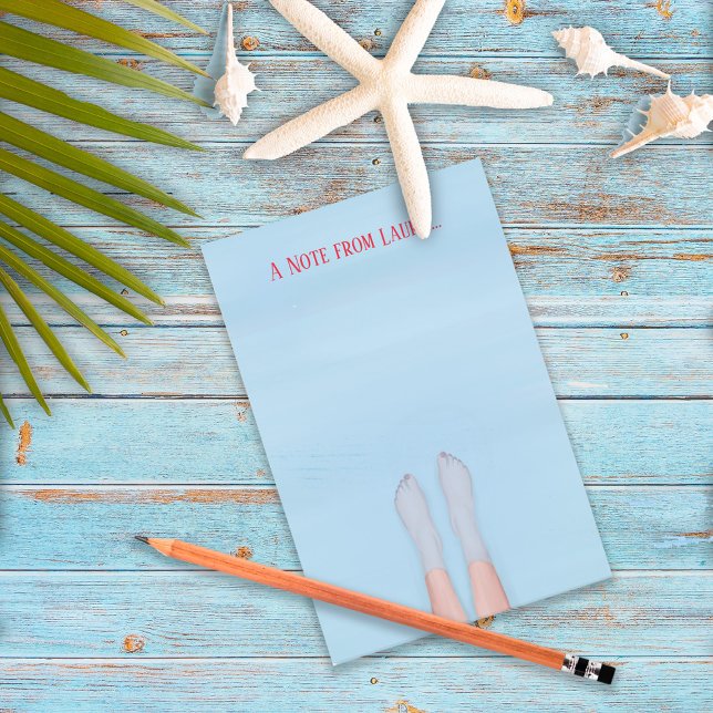 Girl in Cool Ocean Lake Cabin Beach Custom Cute Post-it Notes (Creator Uploaded)